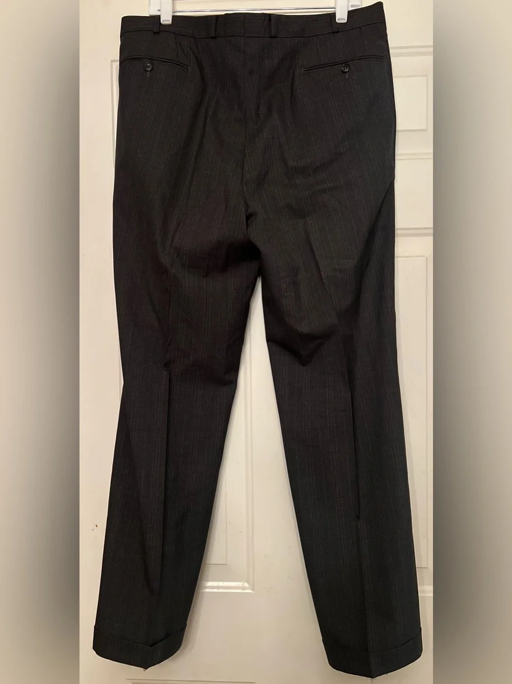 Vintage Yves Saint Laurent Diffusion Hommes 100% Pure Wool Charcoal Suit - 36x30 - Picture 12 of 15